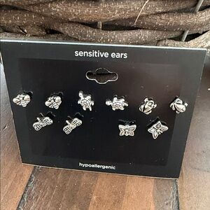 Silver Hypoallergenic Stud Earrings Set